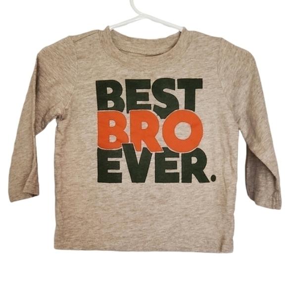 K1329 * Child of Mine Best Bro Ever Long Sleeve Tee Size 12M - Picture 1 of 6